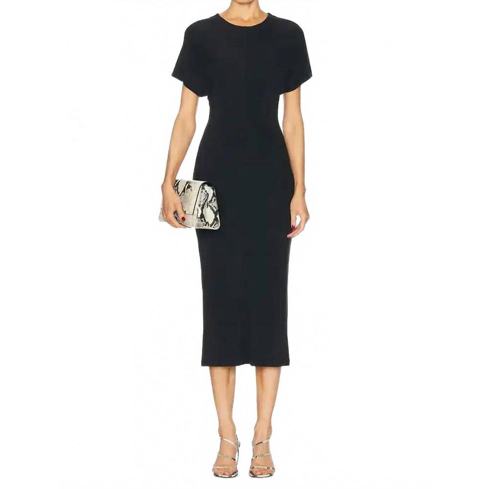 NEW SABLYN lynn midi dress in black